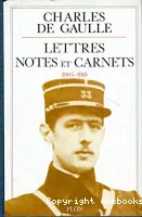 Lettres notes et carnets : 1905-1918